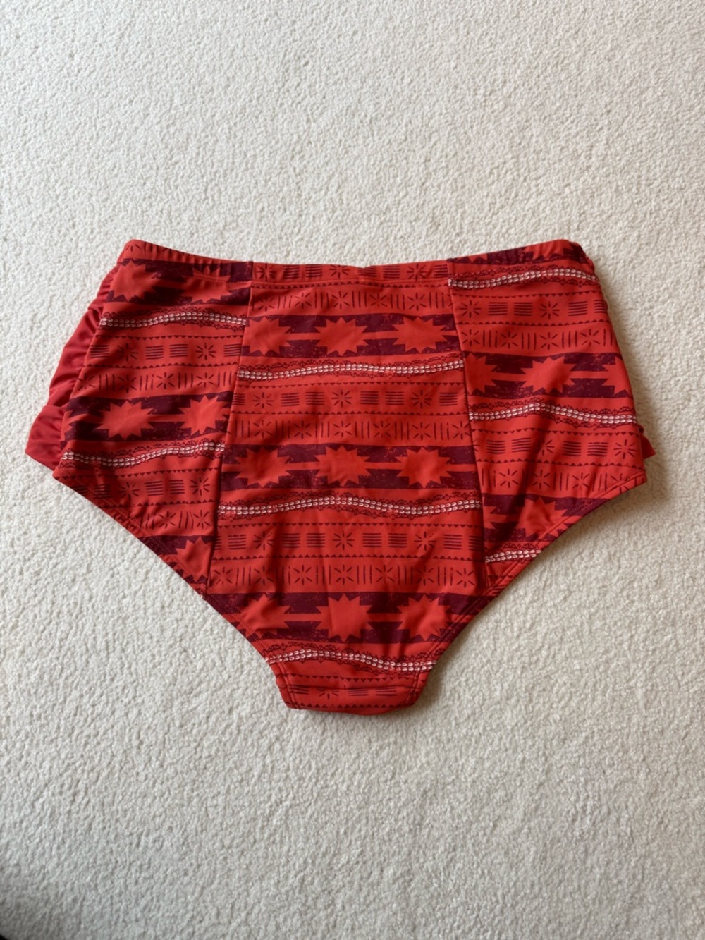 Torrid Disney Moana Bikini Set 1X top 2X bottoms Orange Geo Underwire High Waist - Picture 6 of 8